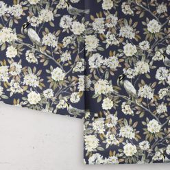 Victoria Wallpaper • Floral Wallpaper • Navy Wallpaper • Rolls