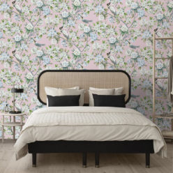 Victoria Wallpaper • Floral Wallpaper • Pink Wallpaper • Insitu