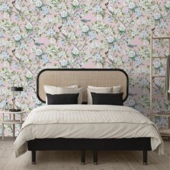 Victoria Wallpaper • Floral Wallpaper • Pink Wallpaper • Insitu