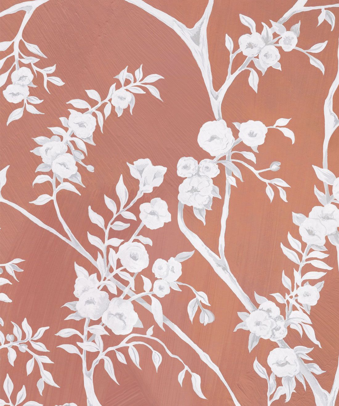 Blooming Joy • Chinoiserie Wallpaper by Danica Andler • Peach Swatch