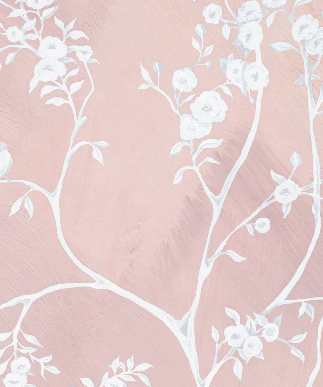 Blooming Joy • Chinoiserie Wallpaper by Danica Andler • Pink Blush Swatch