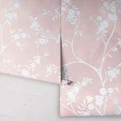 Blooming Joy • Chinoiserie Wallpaper by Danica Andler • Pink Blush Rolls