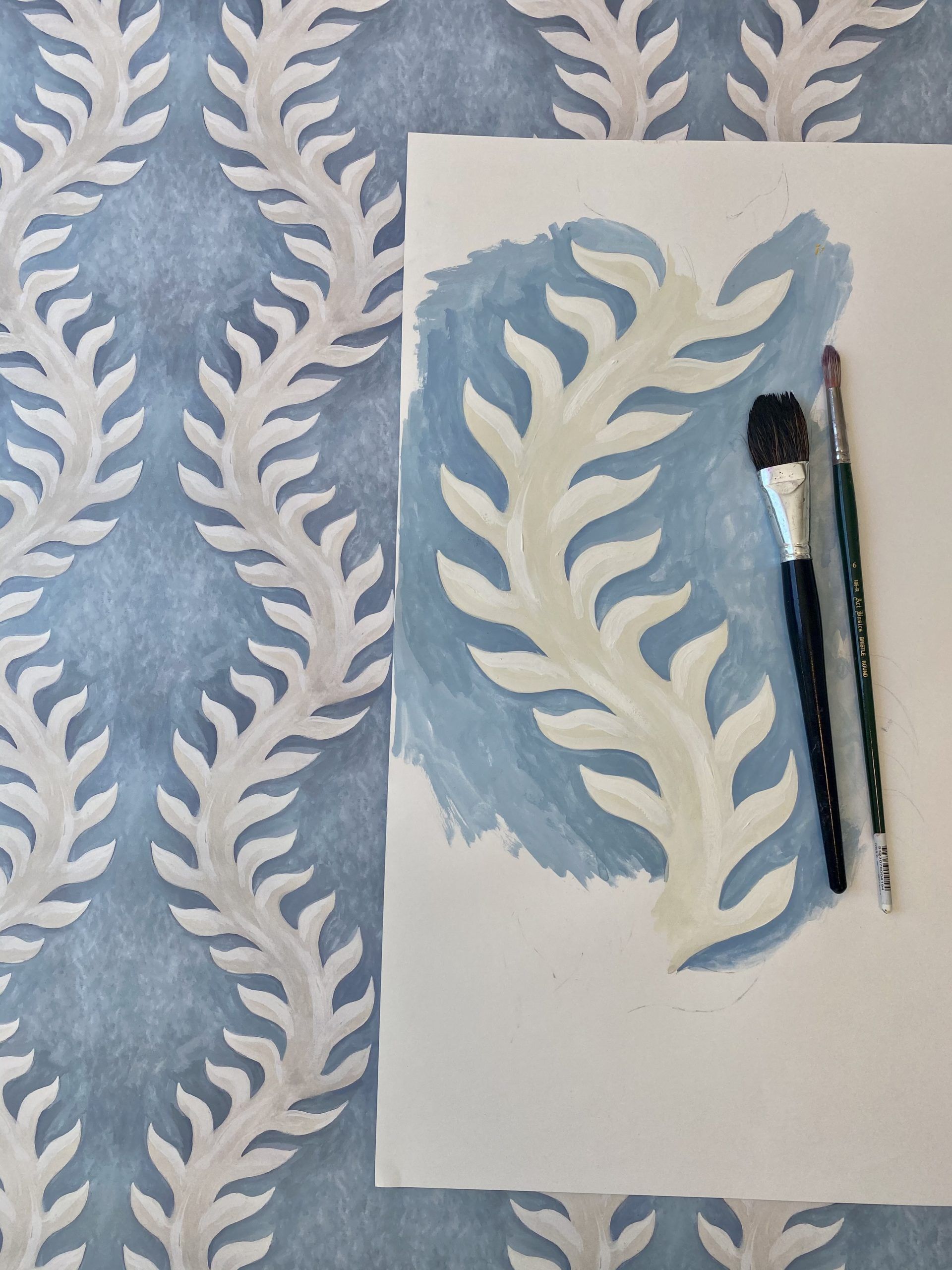 Fern Wallpaper Sketch by Bethany Linz