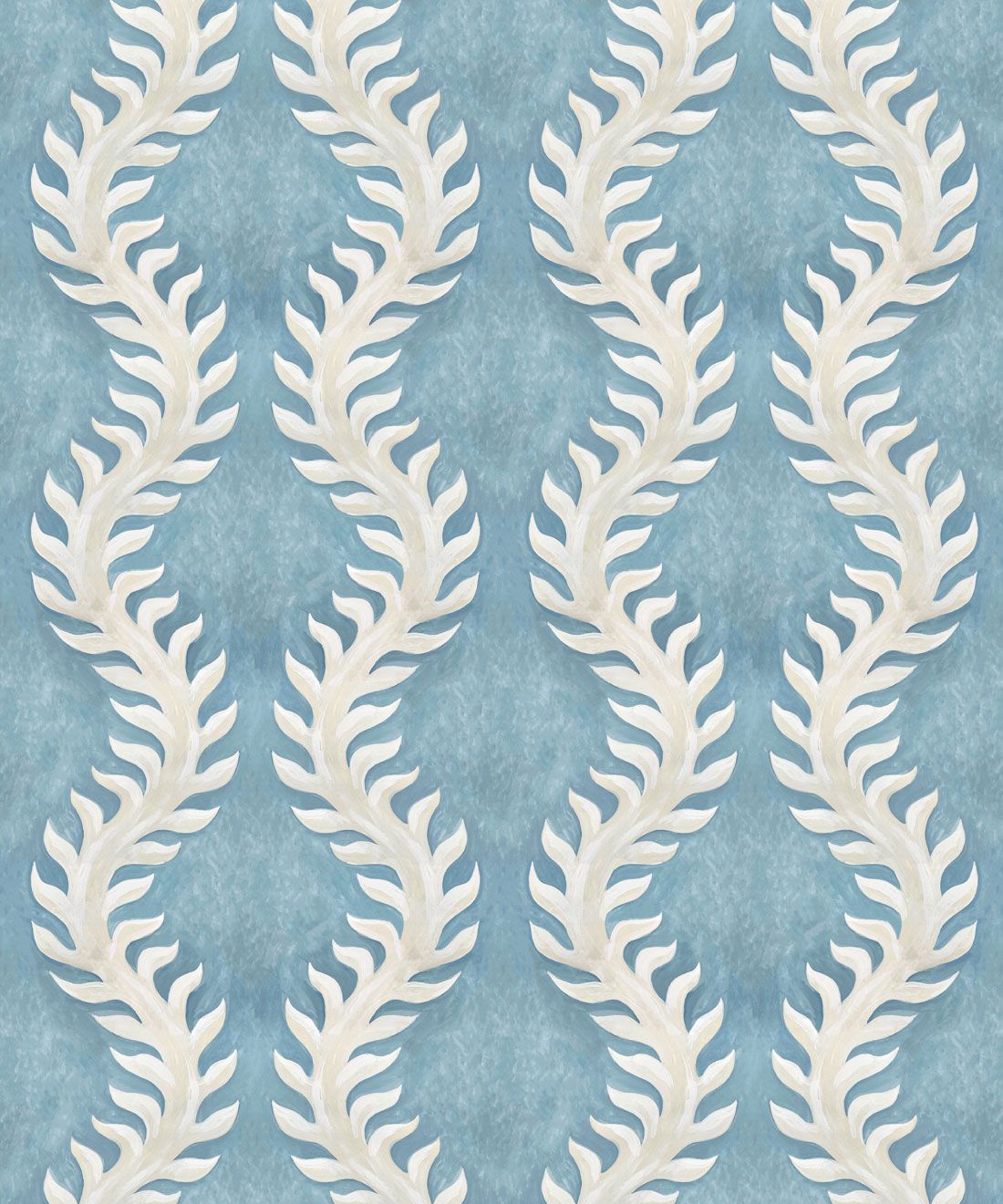 Fern Wallpaper • Blue Wallpaper • Swatch