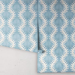 Fern Wallpaper • Blue Wallpaper • Rolls