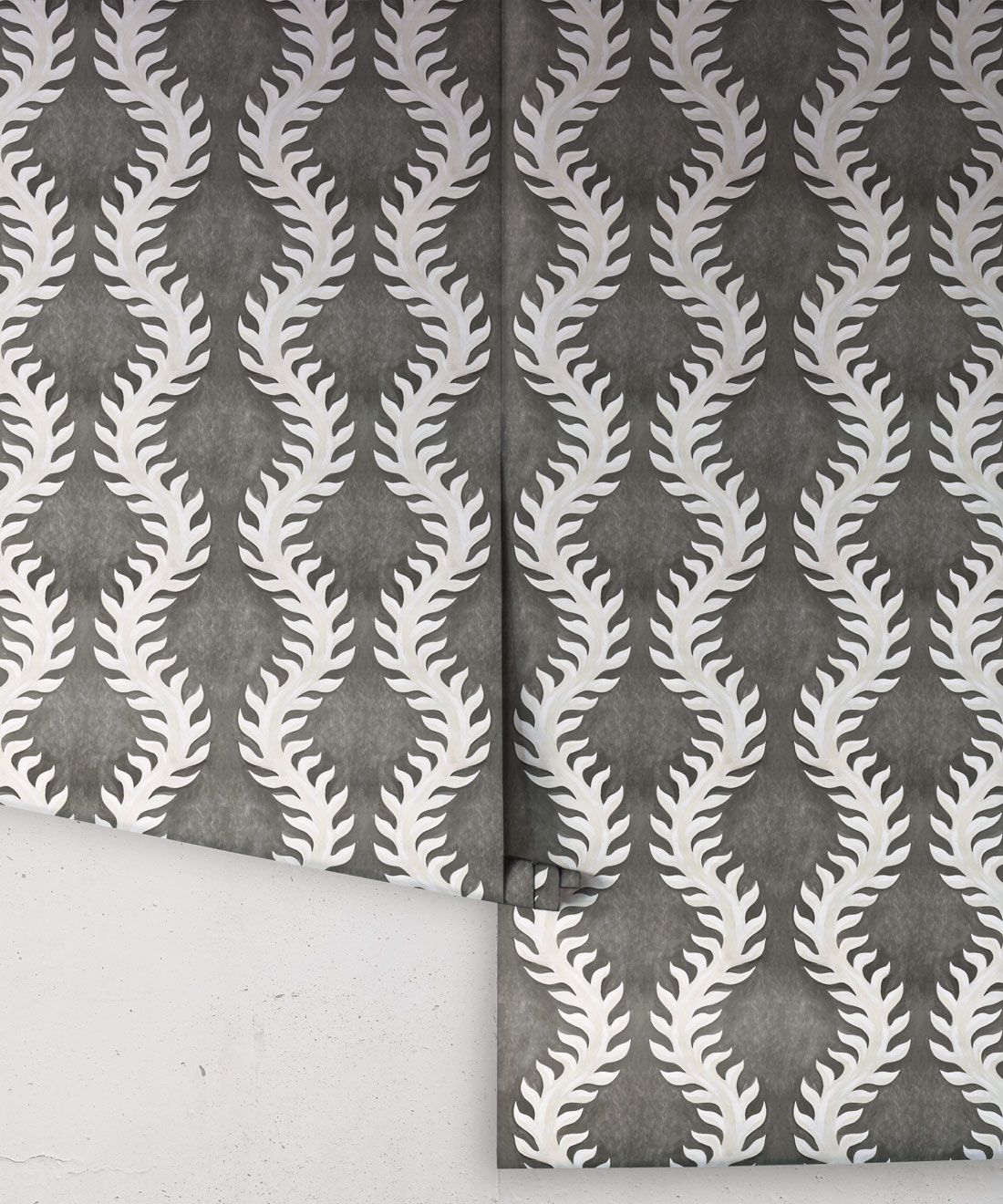 Fern Wallpaper • Gray Wallpaper • Rolls