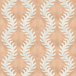 Fern Wallpaper • Salmon Wallpaper • Swatch