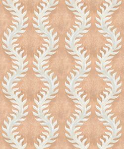 Fern Wallpaper • Salmon Wallpaper • Swatch