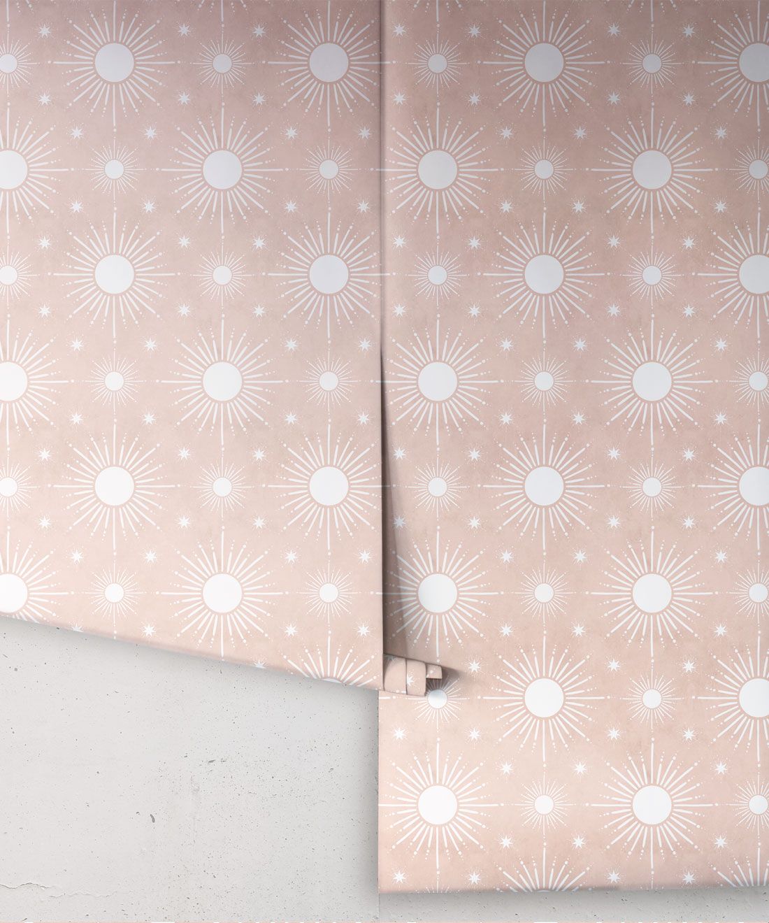 Sun Light Star Bright Wallpaper • Dusty Pink • Rolls