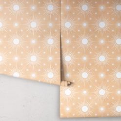 Sun Light Star Bright Wallpaper • Salmon• Rolls