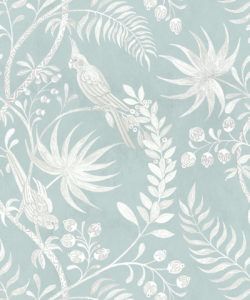 Tropicana Wallpaper • tropical bird • Sea Spray • Swatch