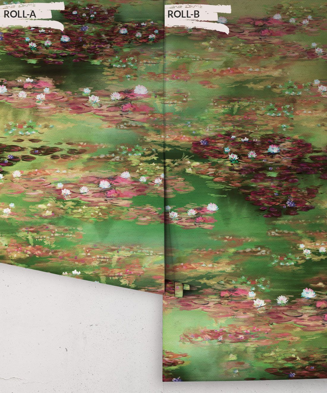 Water Lillies Wallpaper • Abstract Wallpaper • Dreamy Wallpaper • Green Fairy Wallpaper • Rolls