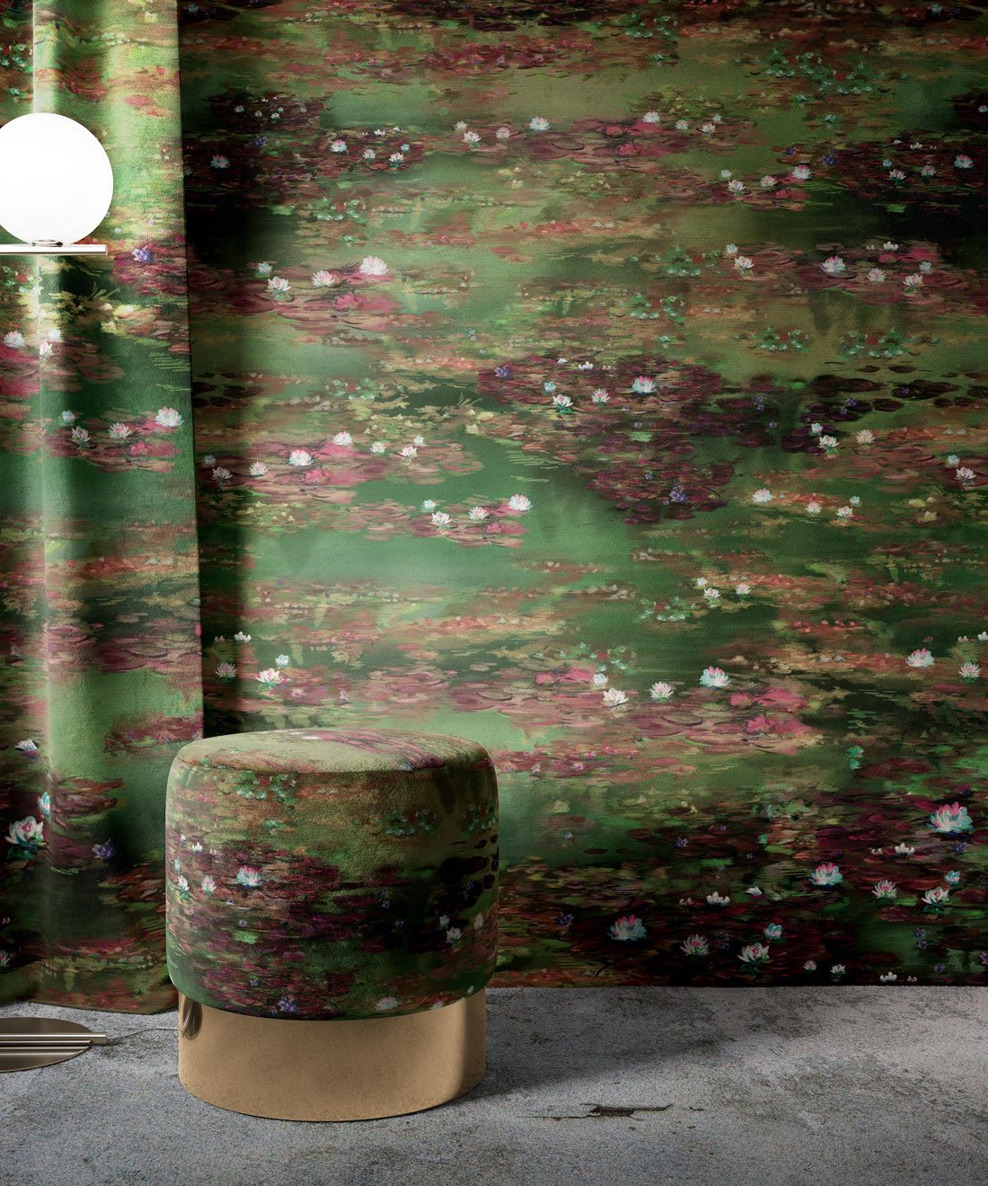 Water Lillies Wallpaper • Abstract Wallpaper • Dreamy Wallpaper • Green Fairy Wallpaper • Insitu