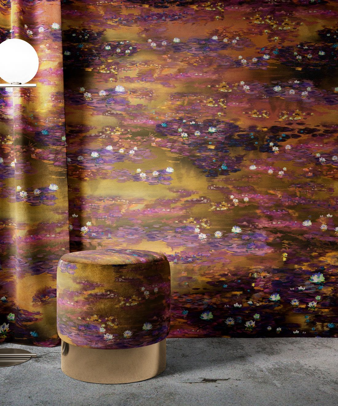 Water Lillies Wallpaper • Abstract Wallpaper • Dreamy Wallpaper • Luminere Wallpaper • Insitu