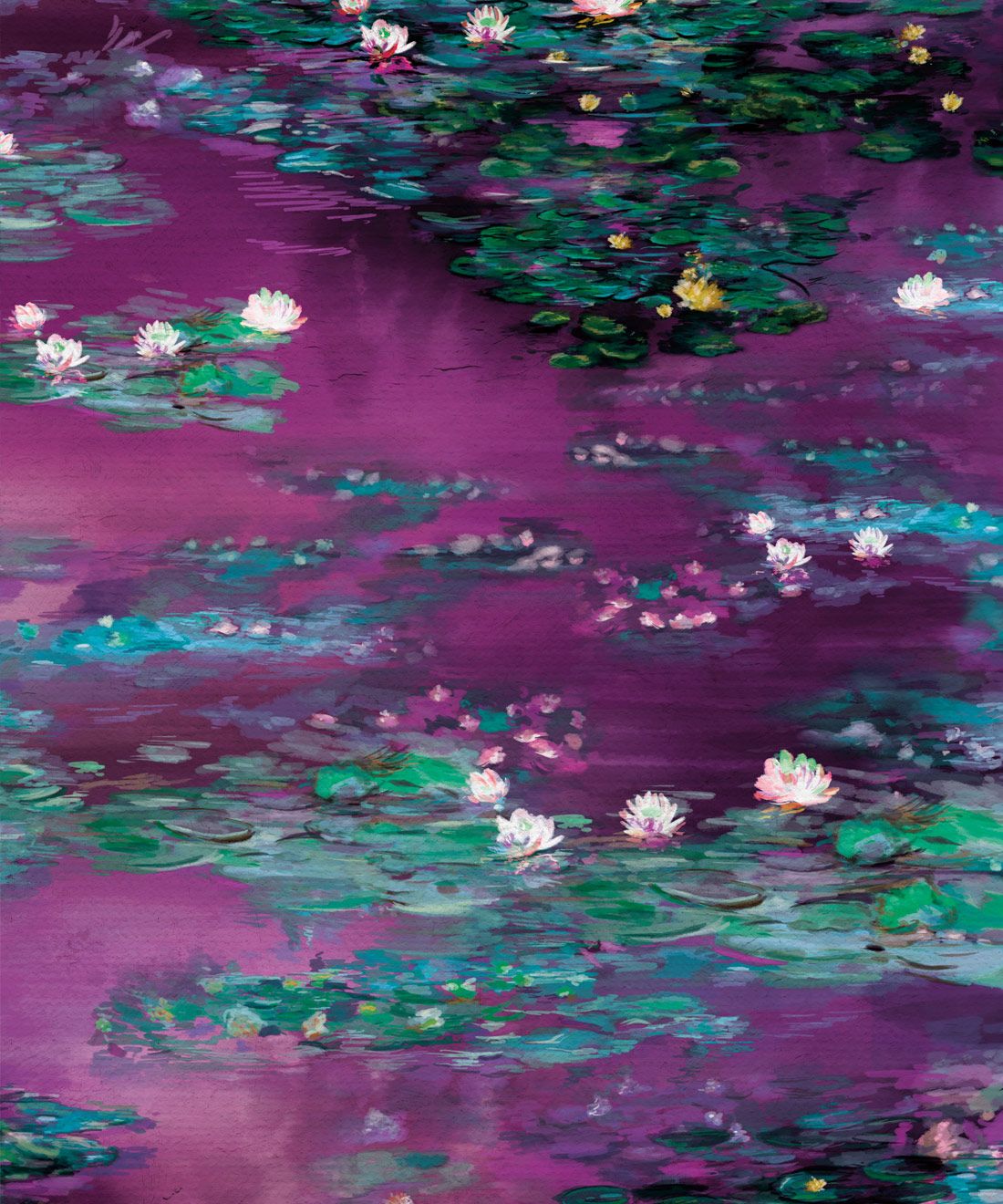 Water Lillies Wallpaper • Abstract Wallpaper • Dreamy Wallpaper • Violeta Wallpaper • Swatch
