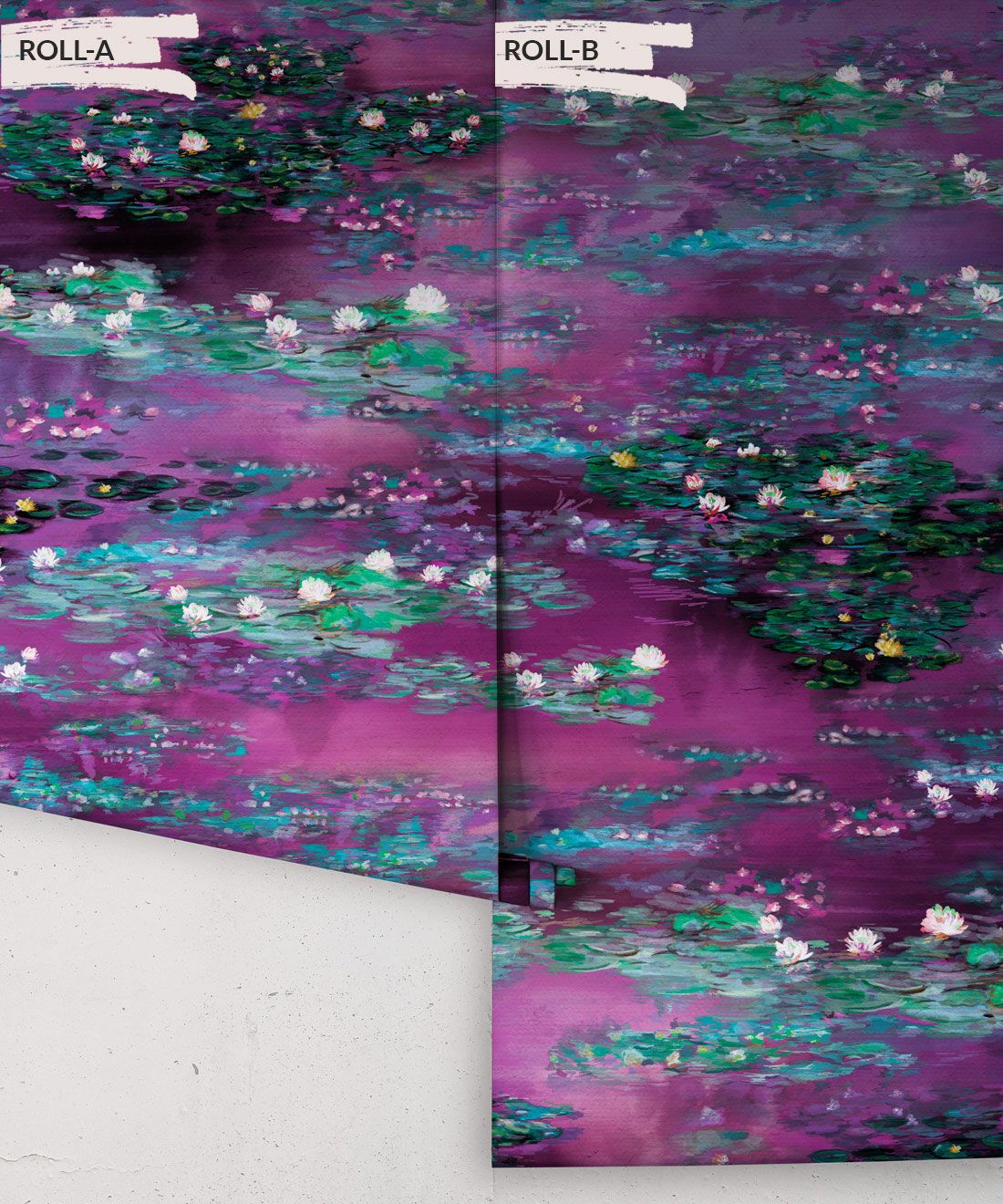 Water Lillies Wallpaper • Abstract Wallpaper • Dreamy Wallpaper • Violeta Wallpaper • Rolls