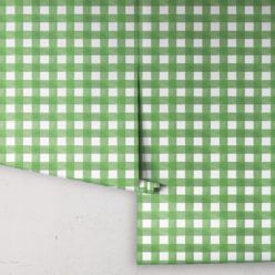 Check Wallpaper • Green • Rolls