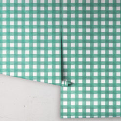 Check Wallpaper • Turquoise • Rolls