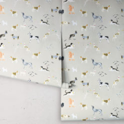 Doggies Wallpaper • Dog Wallpaper • Beige • Rolls