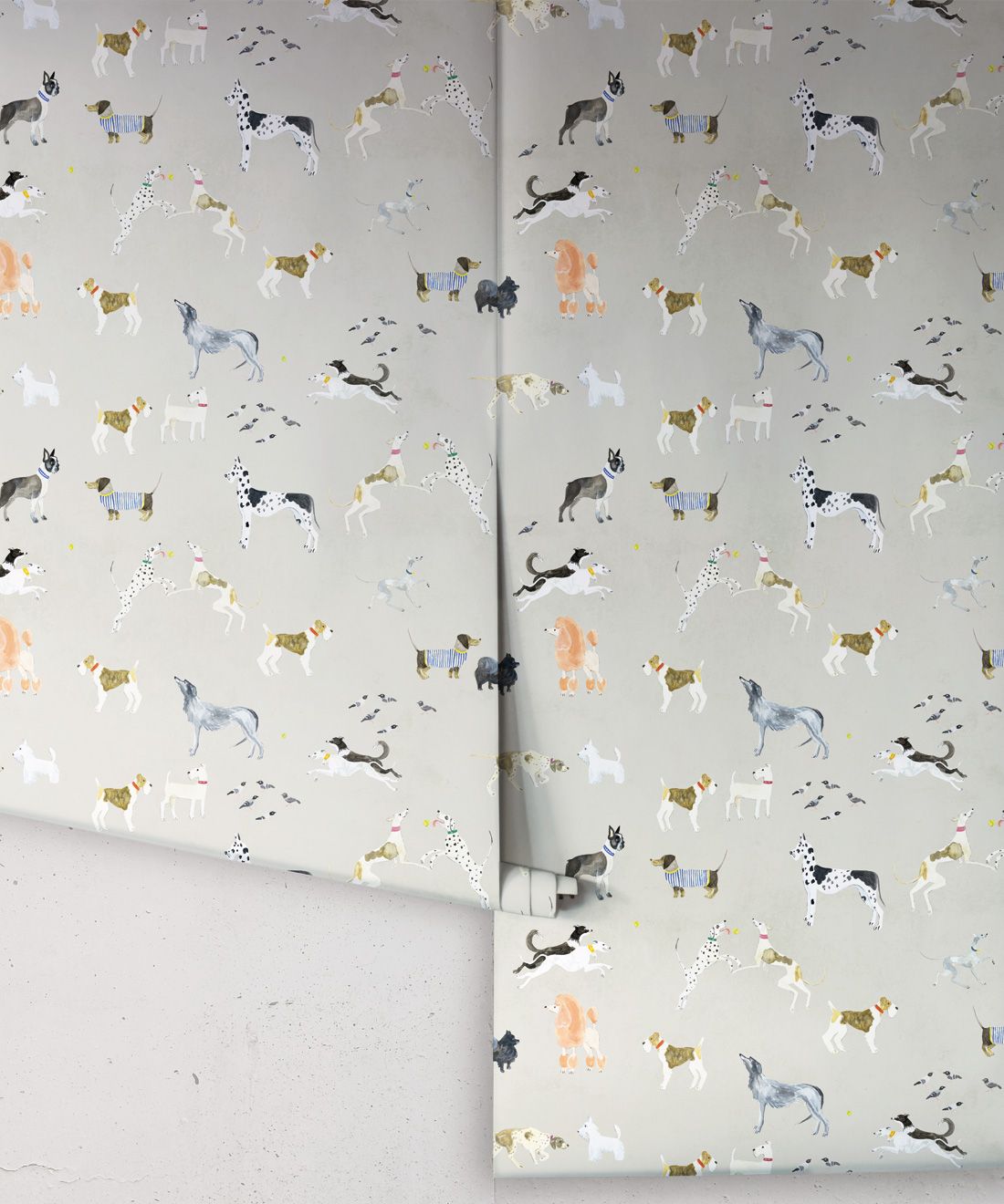 Doggies Wallpaper • Dog Wallpaper • Beige • Rolls