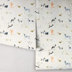 Doggies Wallpaper • Dog Wallpaper • Cream • Rolls
