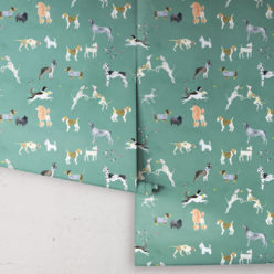 Doggies Wallpaper • Dog Wallpaper • Turquoise • Rolls