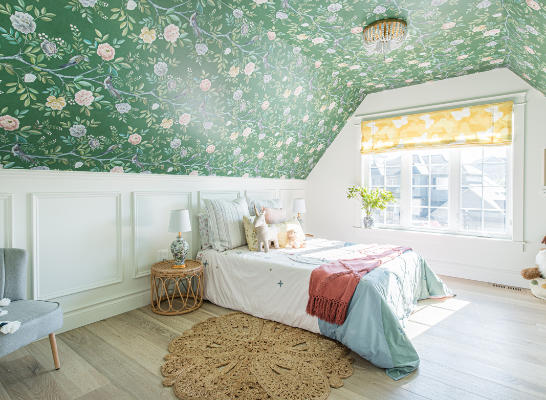 Chinoiserie Wallpaper • Bowers Construction • Ceiling Wallpaper
