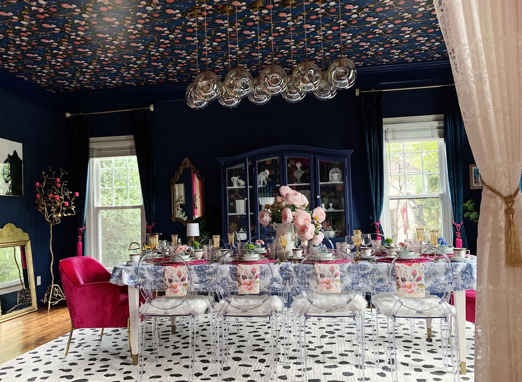 Garden Bloom Wallpaper • Lori Shaw Interiors • Ceiling Wallpaper