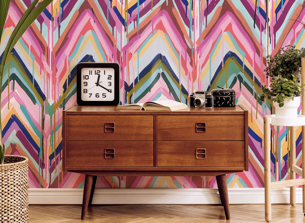 Tiff Manuell Wallpaper • Crossroads • Colorful Chevron Wallpaper • Blog