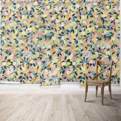 Blossom Wallpaper • Colorful Floral Wallpaper • Tiff Manuell • Abstract Expressionist Wallpaper • Insitu