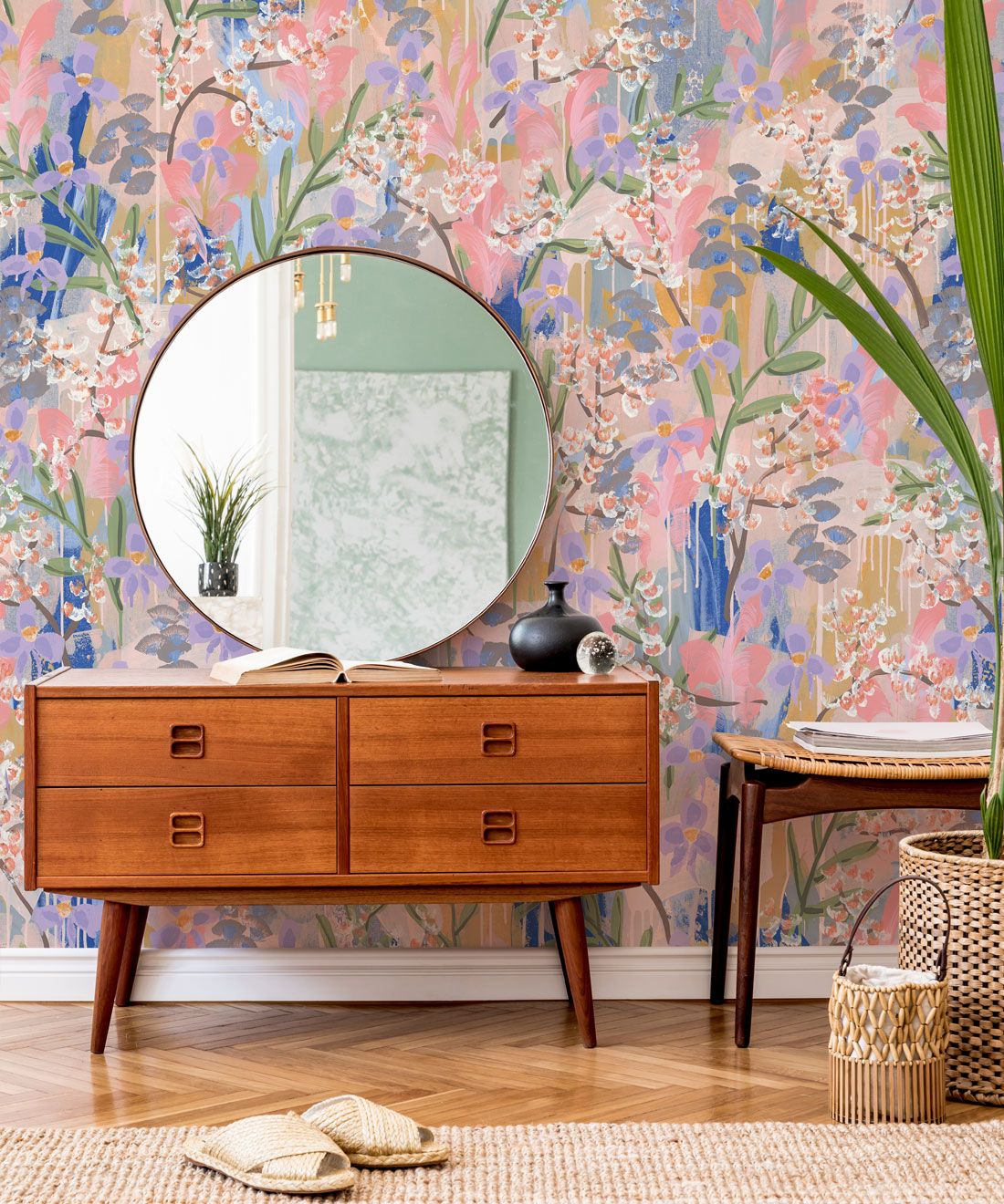 Daphne Wallpaper • Colorful Floral Wallpaper • Milton & King USA