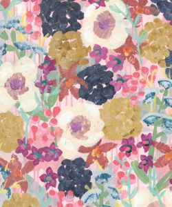 Garden State Wallpaper • Colorful painterly Flower Wallpaper • Tiff Manuell • Abstract Expressionist Wallpaper • Swatch