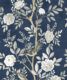 Chinoiserie Wallpaper • Floral Wallpaper • Bird Wallpaper • Magnolia • Royal Blue • Swatch