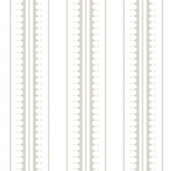 Coquille Wallpaper • Stripe and Scallop Wallpaper • Beige • Swatch