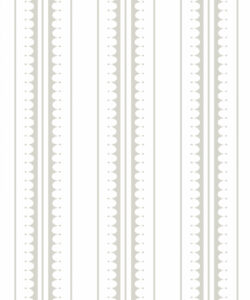 Coquille Wallpaper • Stripe and Scallop Wallpaper • Beige • Swatch