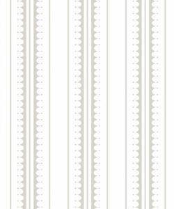 Coquille Wallpaper • Stripe and Scallop Wallpaper • Beige • Swatch