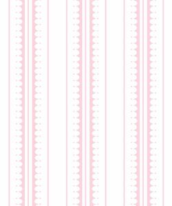 Coquille Wallpaper • Stripe and Scallop Wallpaper • Blush• Swatch