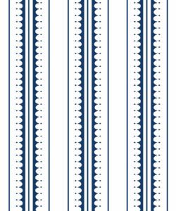 Coquille Wallpaper • Stripe and Scallop Wallpaper • Royal Blue • Swatch