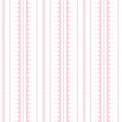 La Grand Coquille • Stripe and Scallop Wallpaper • Blush • Swatch