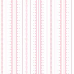 La Grand Coquille • Stripe and Scallop Wallpaper • Blush • Swatch