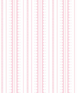 La Grand Coquille • Stripe and Scallop Wallpaper • Blush • Swatch