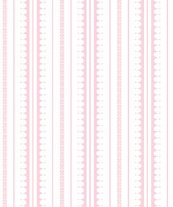 La Grand Coquille • Stripe and Scallop Wallpaper • Blush • Swatch