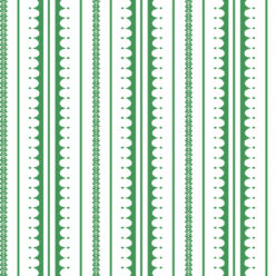 La Grand Coquille • Stripe and Scallop Wallpaper • Forest Green • Swatch