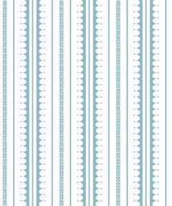 La Grand Coquille • Stripe and Scallop Wallpaper • Powder Blue • Swatch