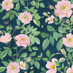 Rosa Wallpaper • Floral Wallpaper •Rose Pink • Swatch