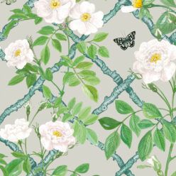 Treilage Wallpaper • Floral Wallpaper • Beige • Swatch