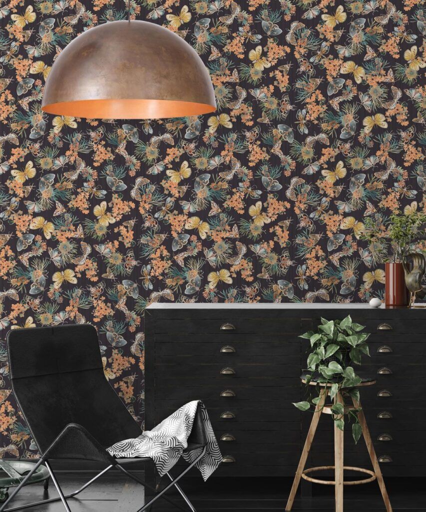 Moth Wallpaper • Australian Vintage Wallpaper • Milton & King