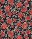 Waratah Wallpaper • Red Flowers • Eloise Short • Vintage Floral Wallpaper • Granny Chic Wallpaper • Grandmillennial Style Wallpaper • Slate • Swatch
