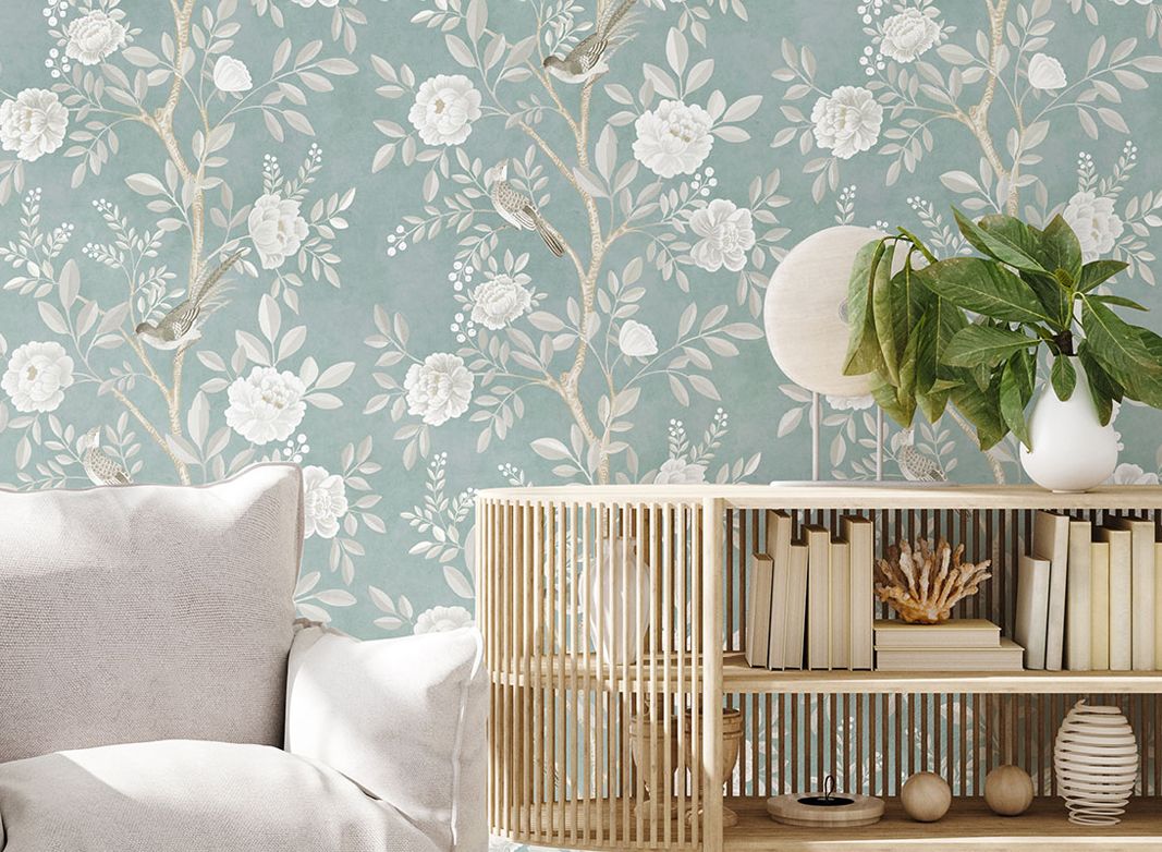 Chinoiserie Wallpaper • Milk Green