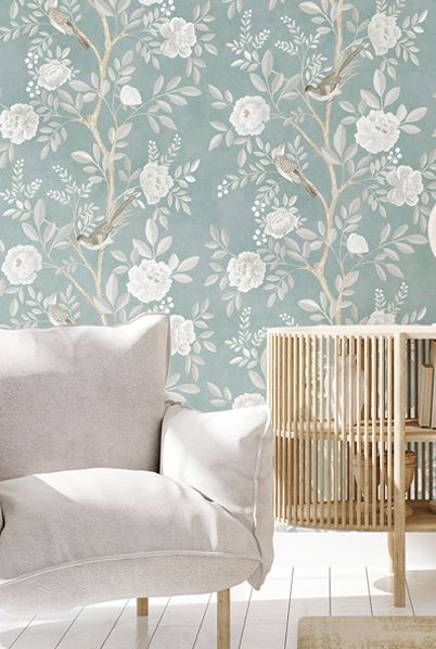 Chinoiserie Wallpaper • Milk Green